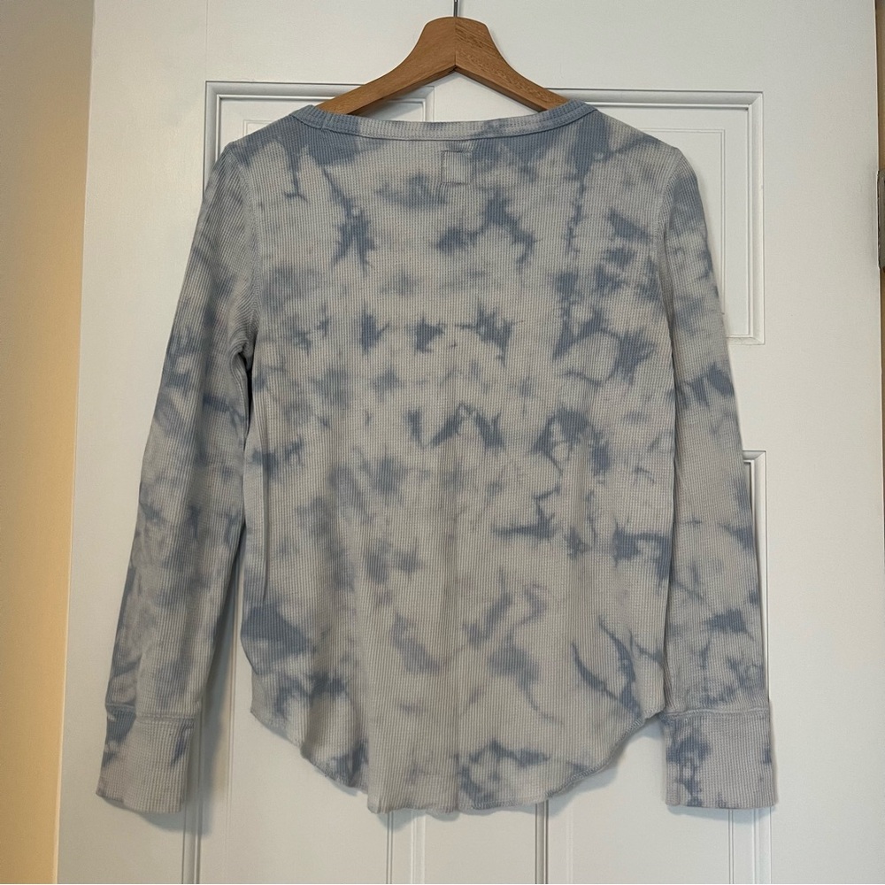 💕MUST GO free shipping! GAP Waffle-Knit Tie-Dye T-Shirt - Blue/White - XSmall - Picture 4 of 8